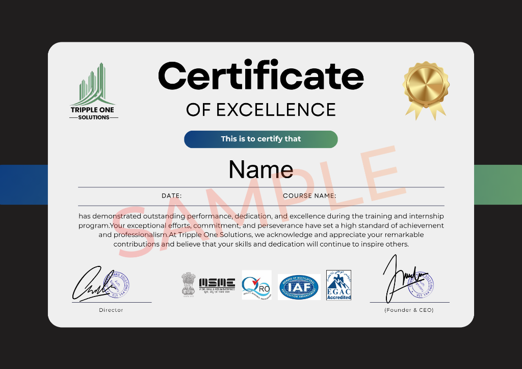 Certificate of Excellence
