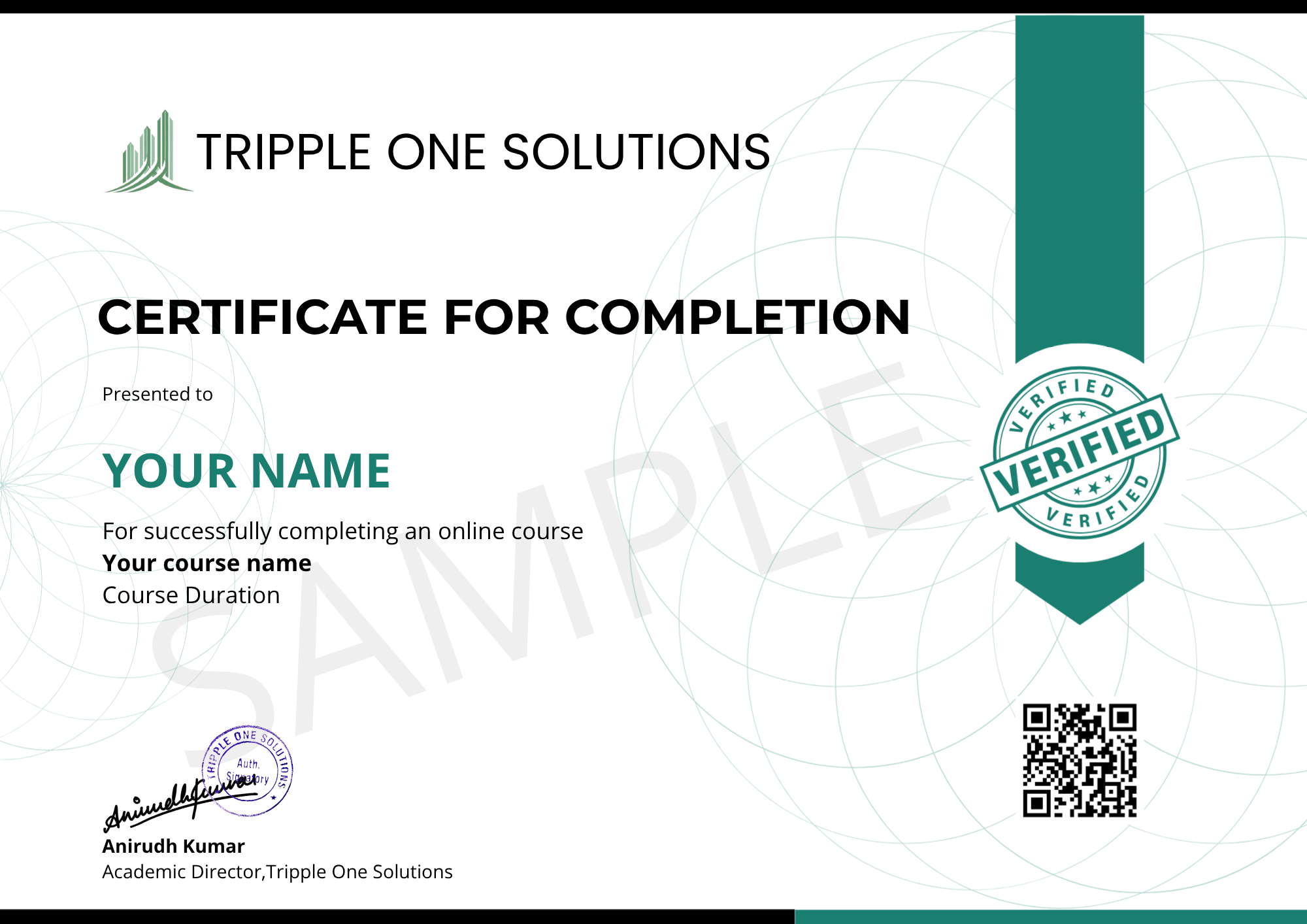 Certificate Preview